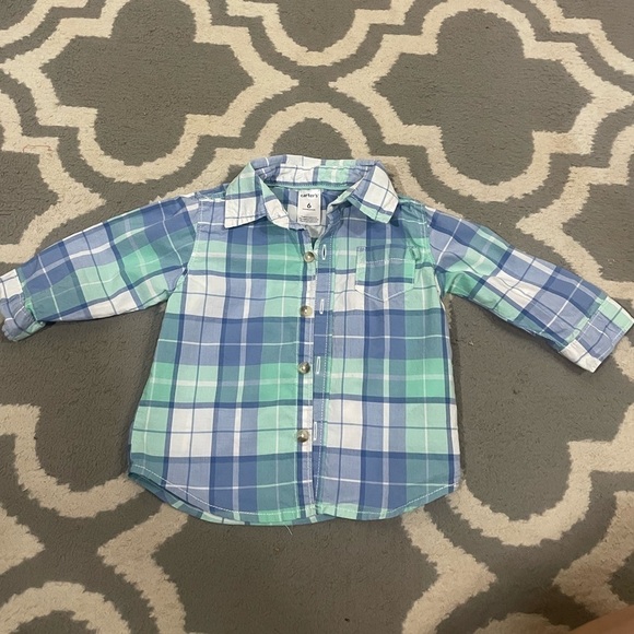 Lot of Infant Boys Plaid Button Up Shirts Size 6 months - Picture 5 of 9
